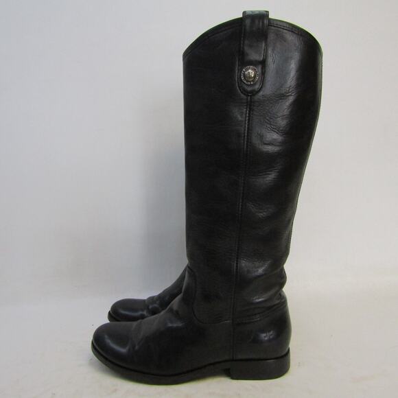 Frye Womens Size 6.5 B Black Leather Riding Fashion 14.5